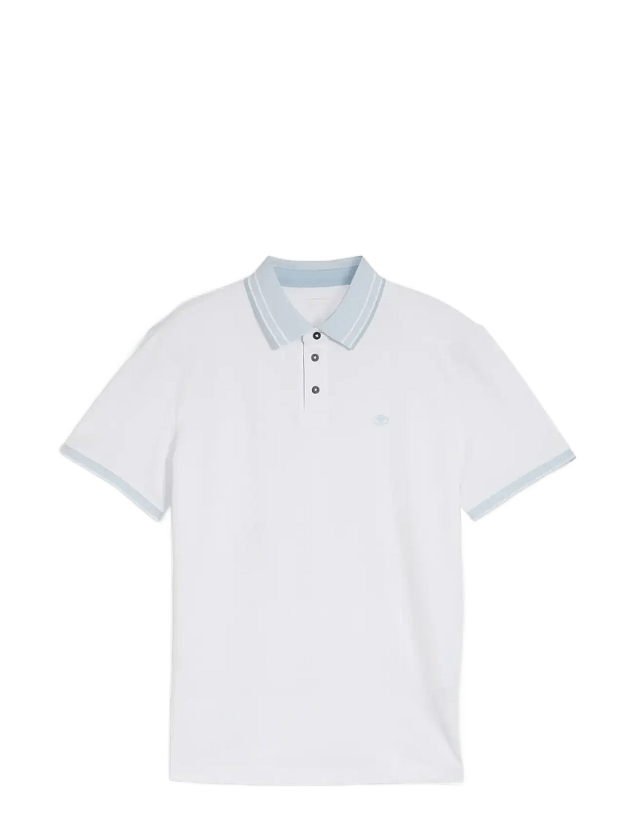 Tom Tailor - printed polo - kurzärmelig - white - 1