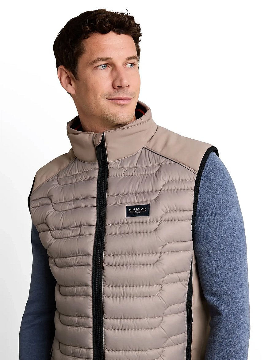 Tom Tailor - hybrid vest - westen - driftwood taupe - 4
