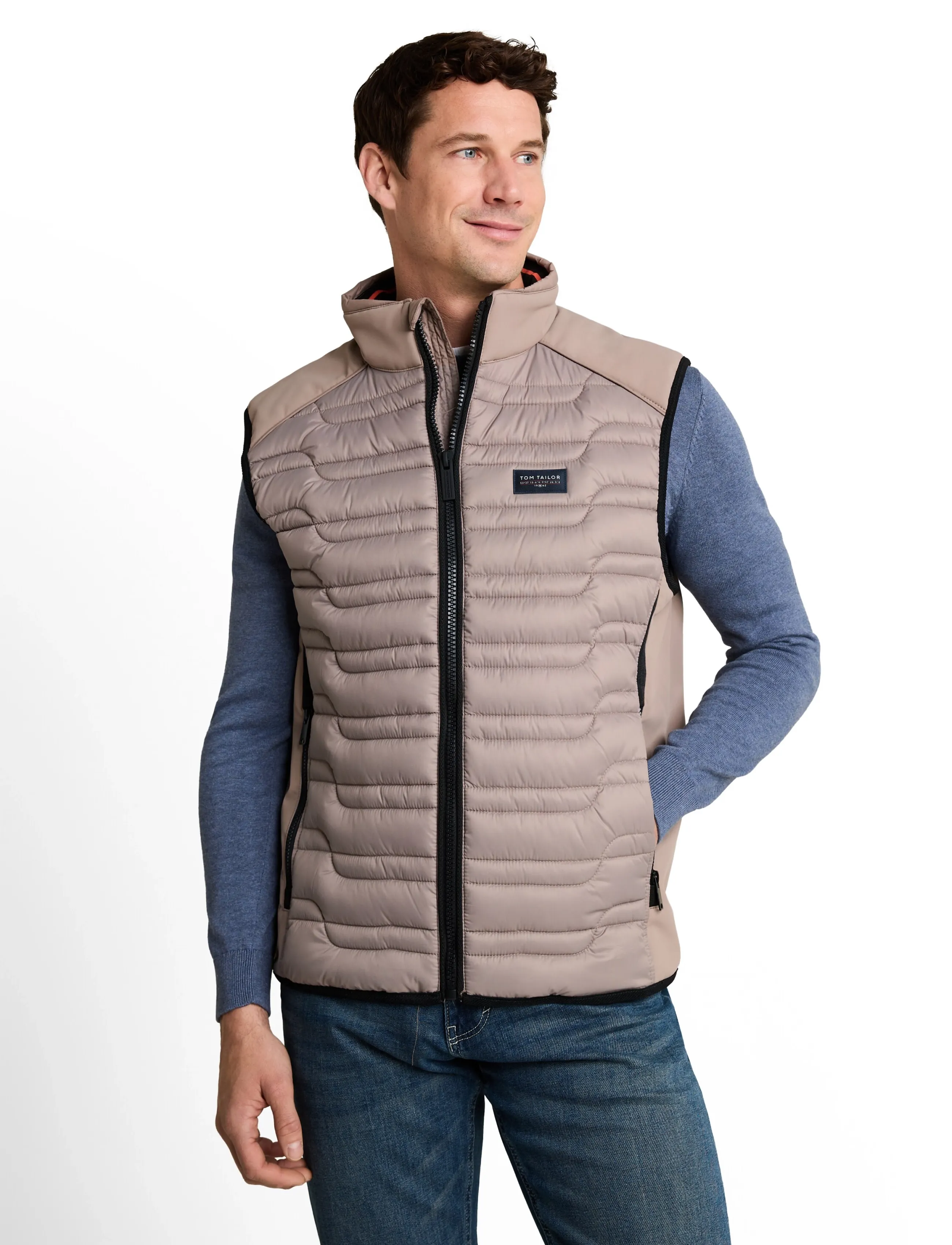 Tom Tailor - hybrid vest - westen - driftwood taupe - 5