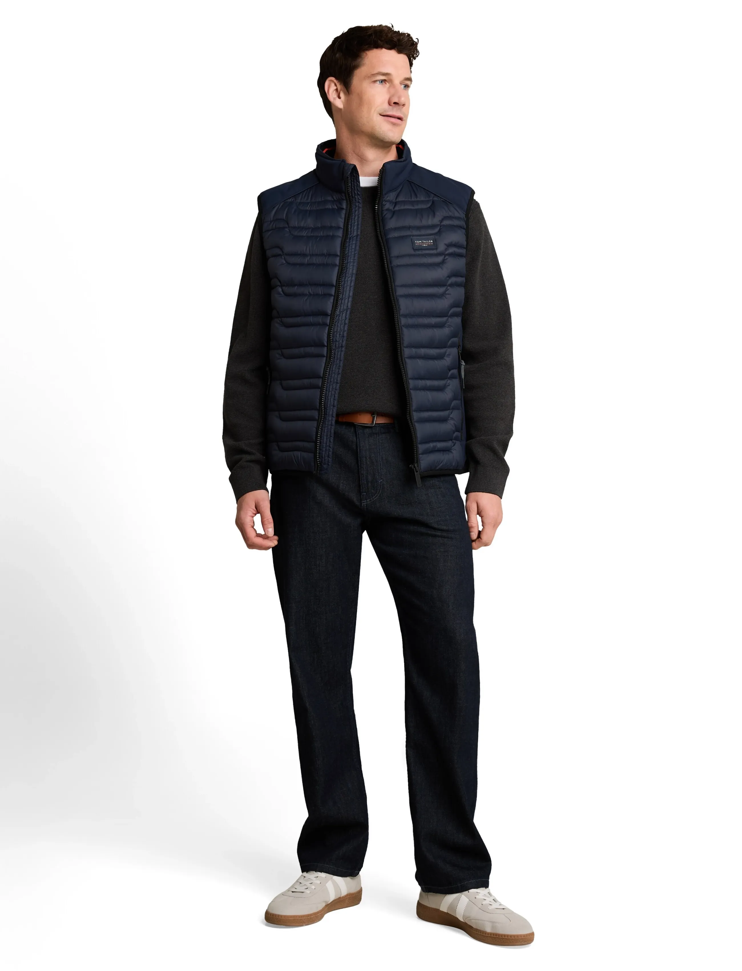Tom Tailor Hybrid Vest, M, Navy, Overtøj > Veste, Herre