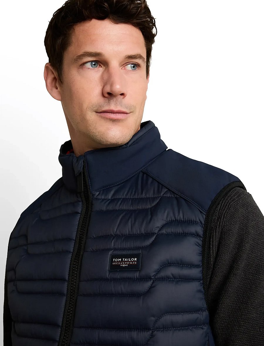 Tom Tailor - hybrid vest - västar - sky captain blue - 4