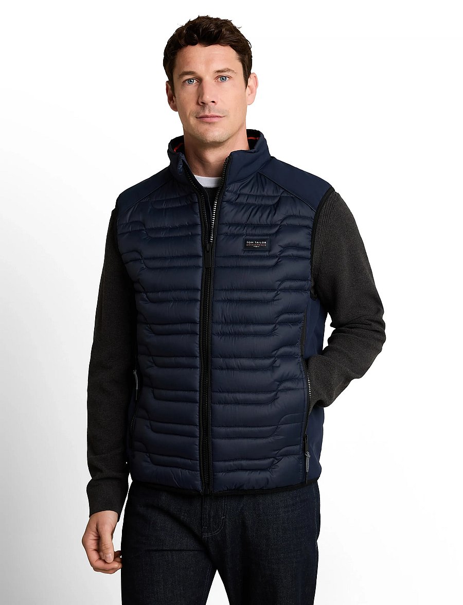 Tom Tailor - hybrid vest - västar - sky captain blue - 5