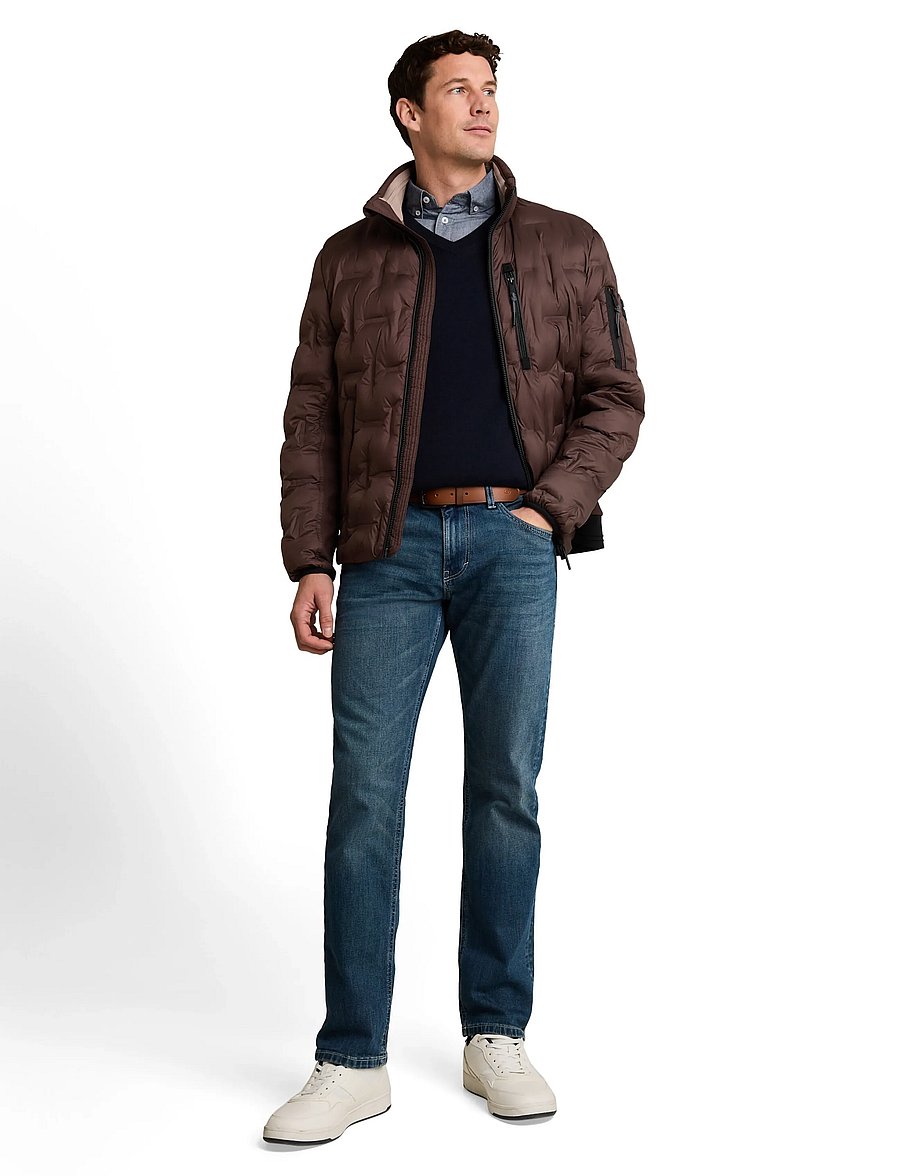 Tom Tailor - decorative hybrid jacket - hybrid-jacken - java dark brown - 0