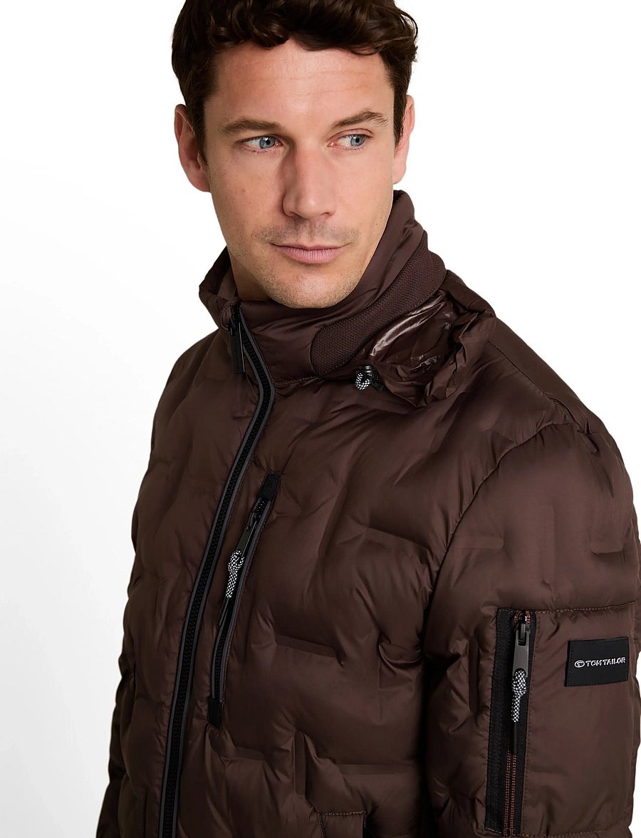 Tom Tailor - decorative hybrid jacket - hybrid-jacken - java dark brown - 4