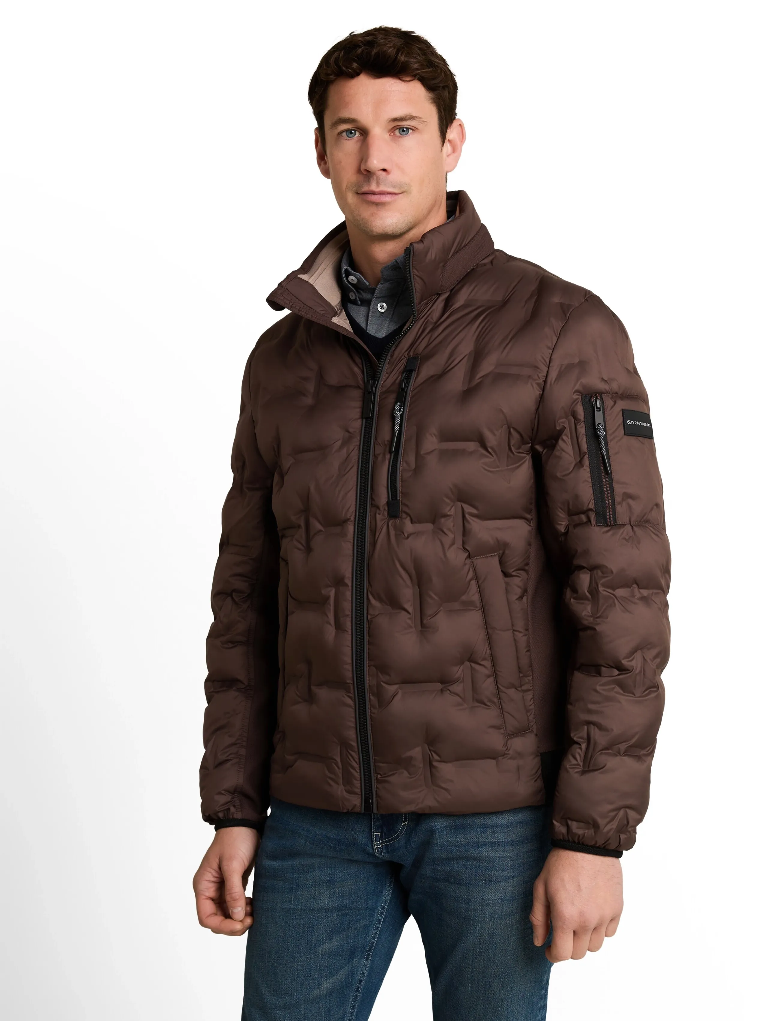 Tom Tailor - decorative hybrid jacket - hybrid-jacken - java dark brown - 5