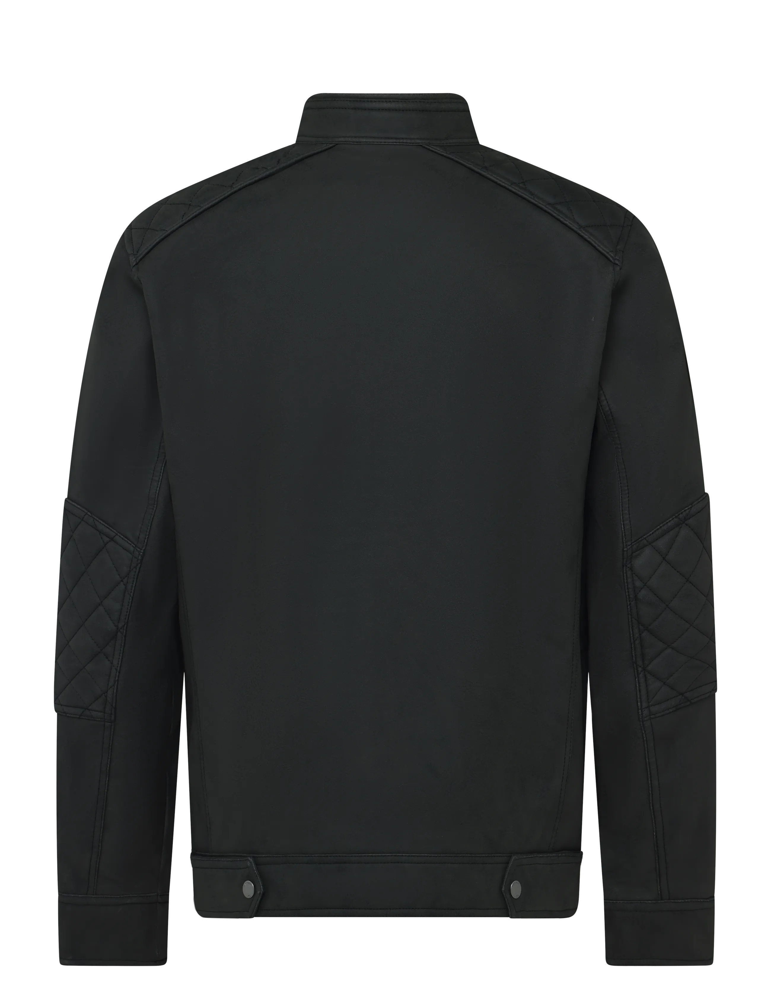 Tom Tailor - faux velour touch leather jacket - frühlingsjacken - black - 2