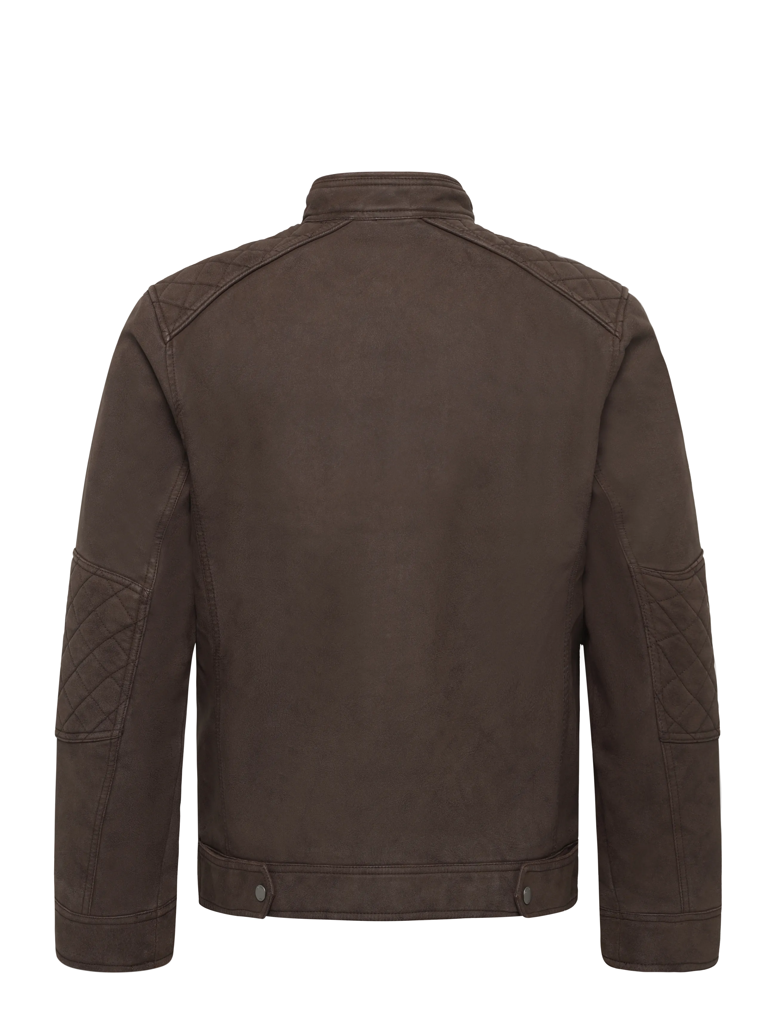Tom Tailor - faux velour touch leather jacket - frühlingsjacken - java dark brown - 1
