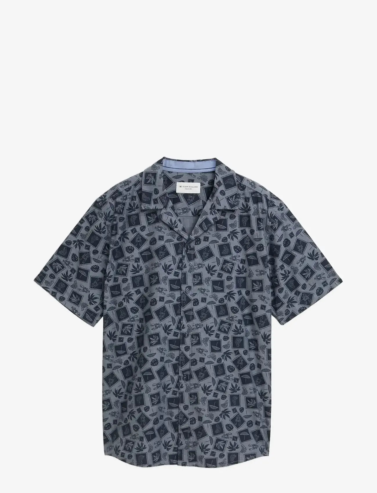 Tom Tailor - printed oxford shirt - hemden mit muster - navy tonal design - 1