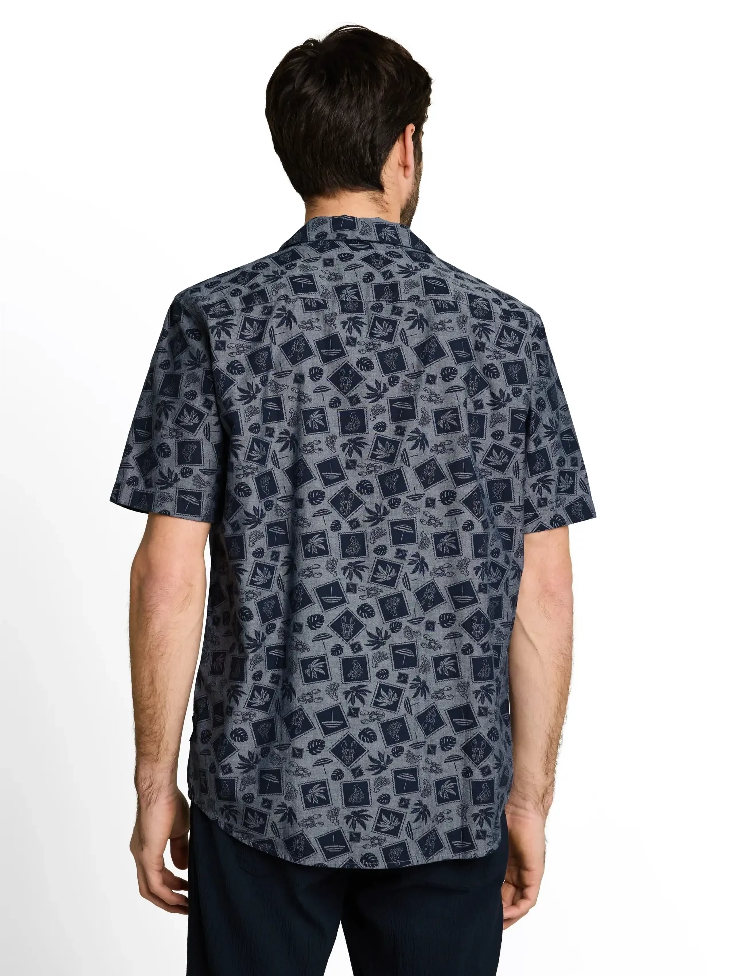 Tom Tailor - printed oxford shirt - krekli ar rakstu - navy tonal design - 2