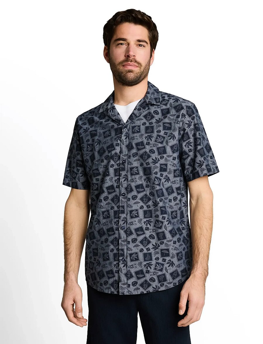 Tom Tailor - printed oxford shirt - krekli ar rakstu - navy tonal design - 3