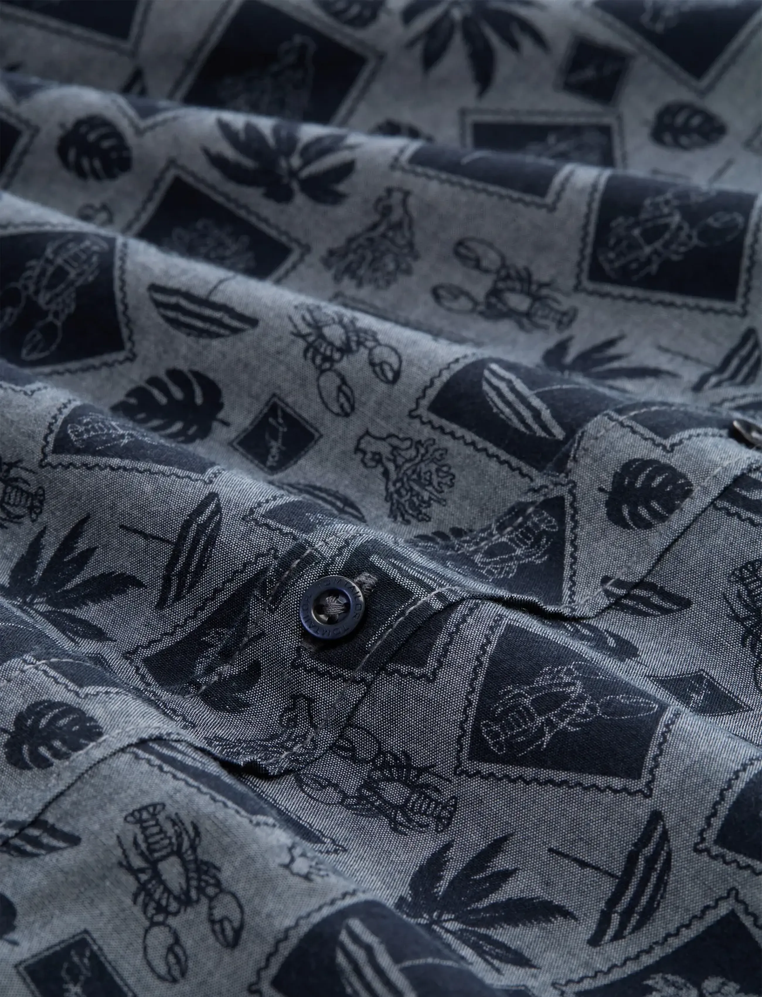 Tom Tailor - printed oxford shirt - krekli ar rakstu - navy tonal design - 5
