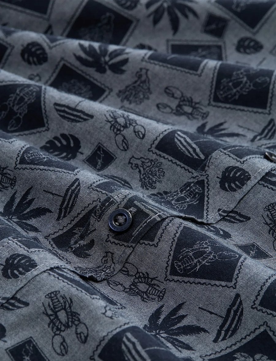 Tom Tailor - printed oxford shirt - krekli ar rakstu - navy tonal design - 5