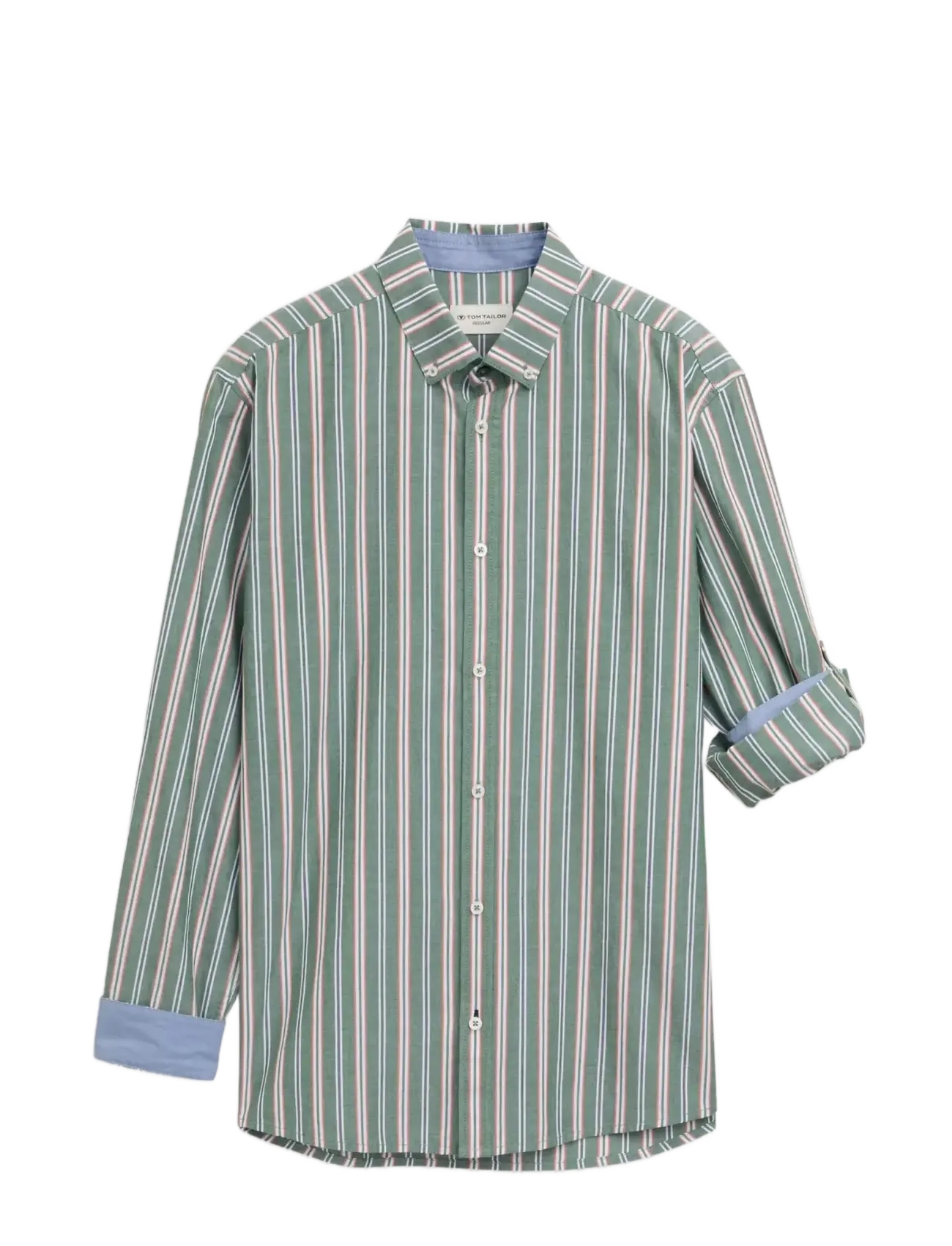 TOM TAILOR Colorful Gestreift Oxford Shirt Patterned - L - Herren