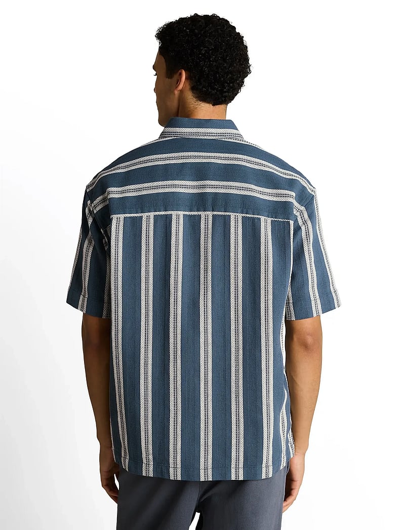 Tom Tailor - loose heavy structured striped shir - striped shirts - tide petrol big stripe - 2