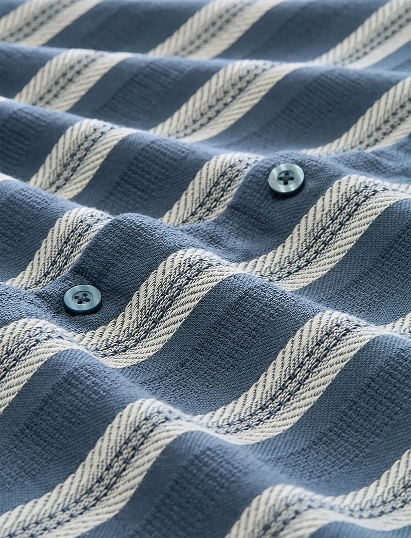 Tom Tailor - loose heavy structured striped shir - striped shirts - tide petrol big stripe - 5