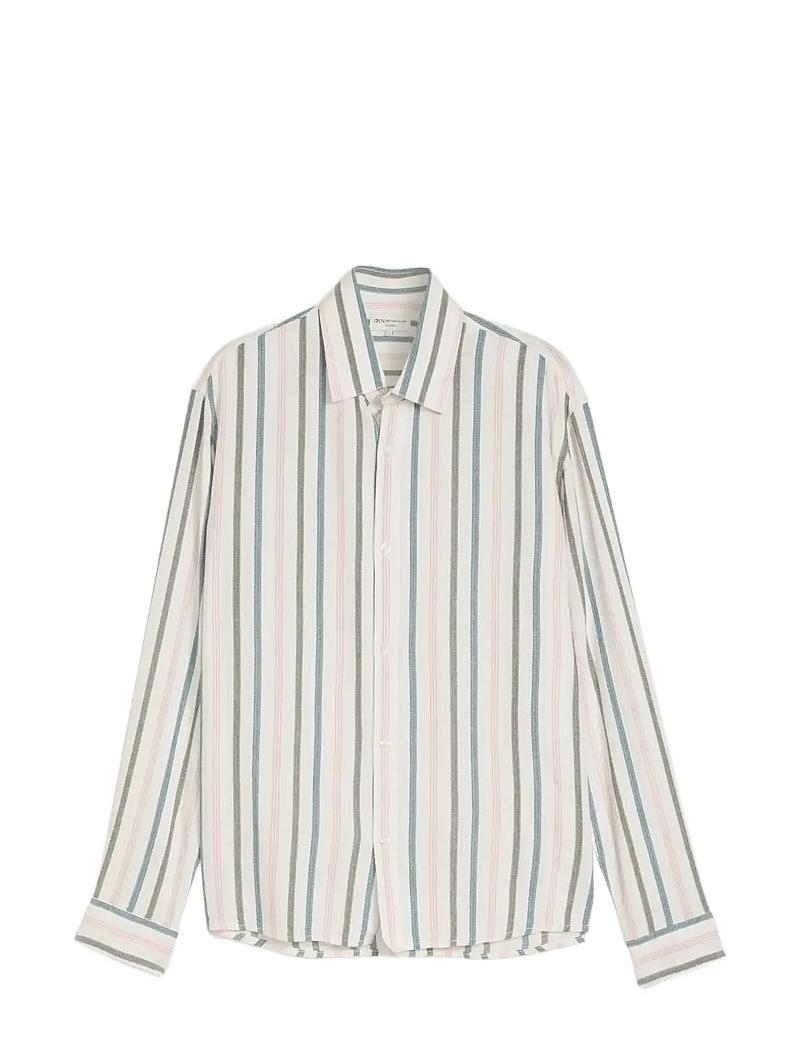 Tom Tailor - relaxed striped shirt - stripete skjorter - white multicolor stripe - 1