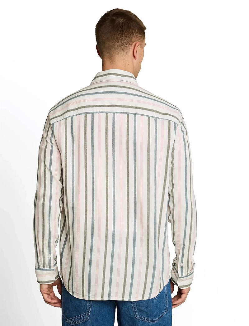 Tom Tailor - relaxed striped shirt - stripete skjorter - white multicolor stripe - 2