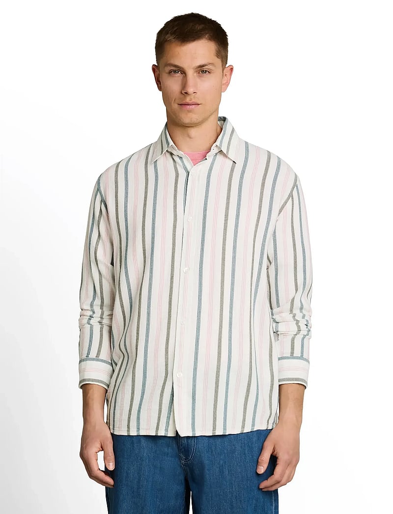 Tom Tailor - relaxed striped shirt - stripete skjorter - white multicolor stripe - 3