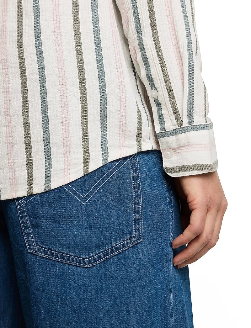 Tom Tailor - relaxed striped shirt - stripete skjorter - white multicolor stripe - 4
