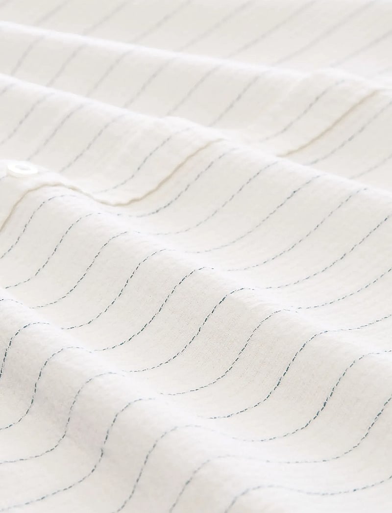 Tom Tailor - relaxed striped shirt - stribede skjorter - wool white stripe - 5