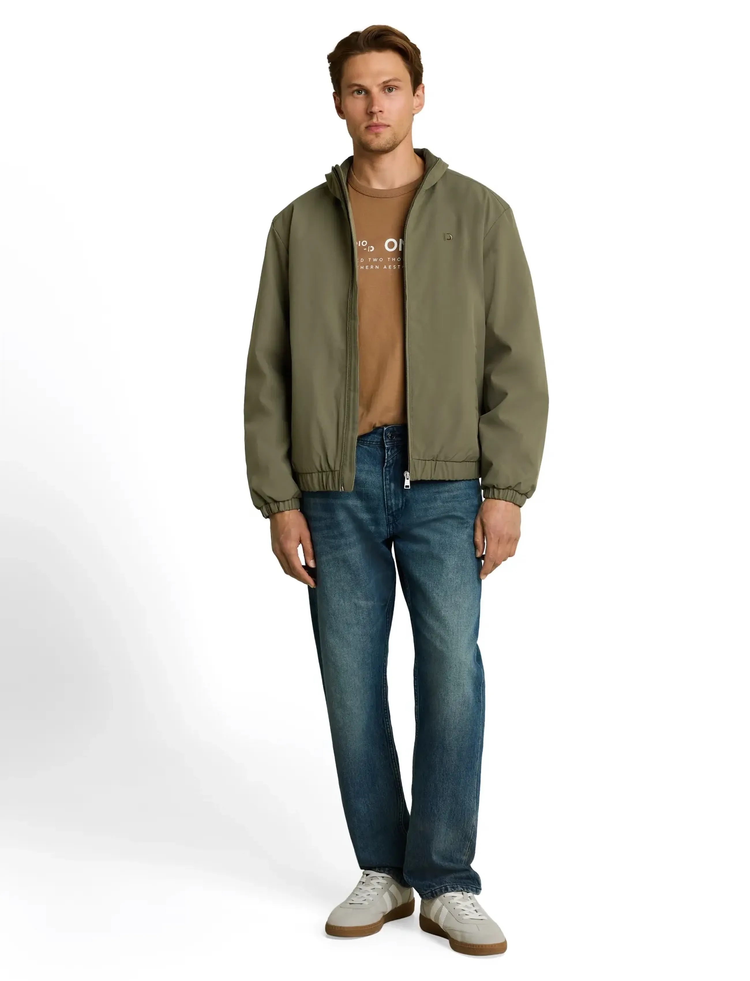 Tom Tailor Stand-Up Collar Blouson, L, Jackets, Khakigrün - Bomber Männerswear
