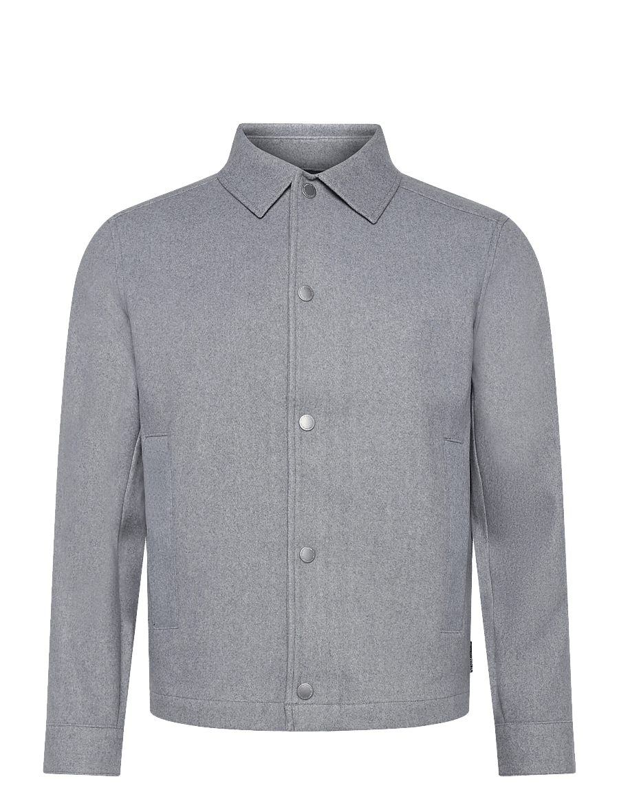Tom Tailor - wool optic shacket - hübriidjoped - medium silver grey melange - 1