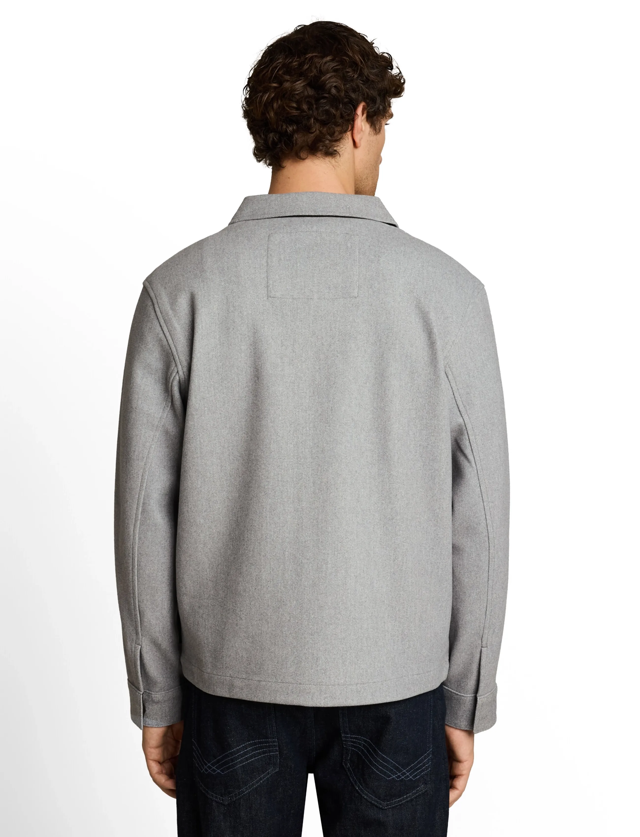 Tom Tailor - wool optic shacket - hübriidjoped - medium silver grey melange - 3