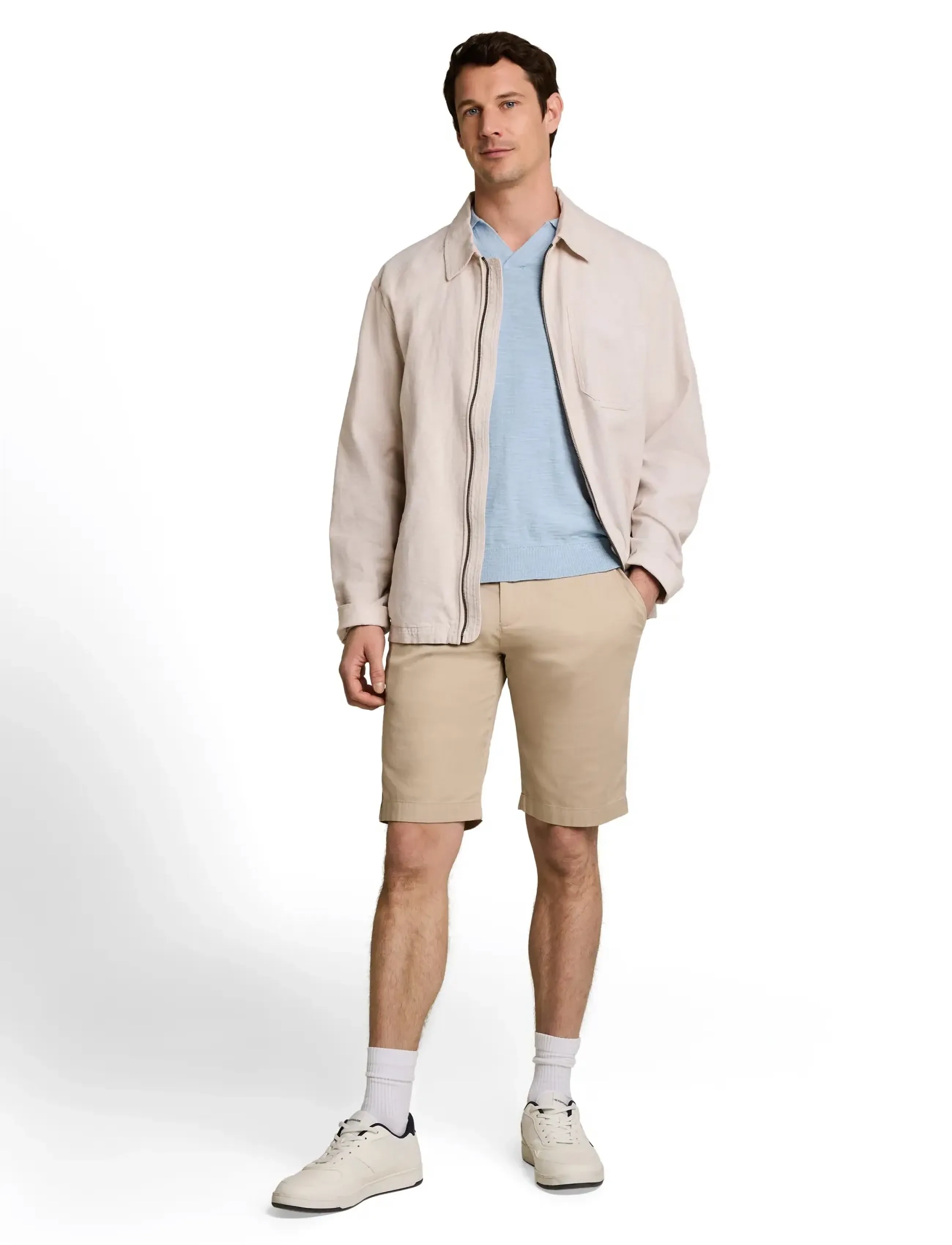 Tom Tailor Slub Knit Polo, XL, Polos, Weiß - Short-sleeved, Männerswear