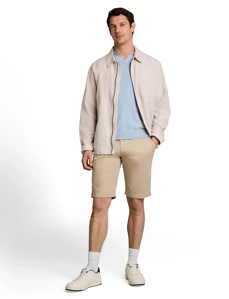 Tom Tailor - slub knit polo - kurzärmelig - light blue grey - 0