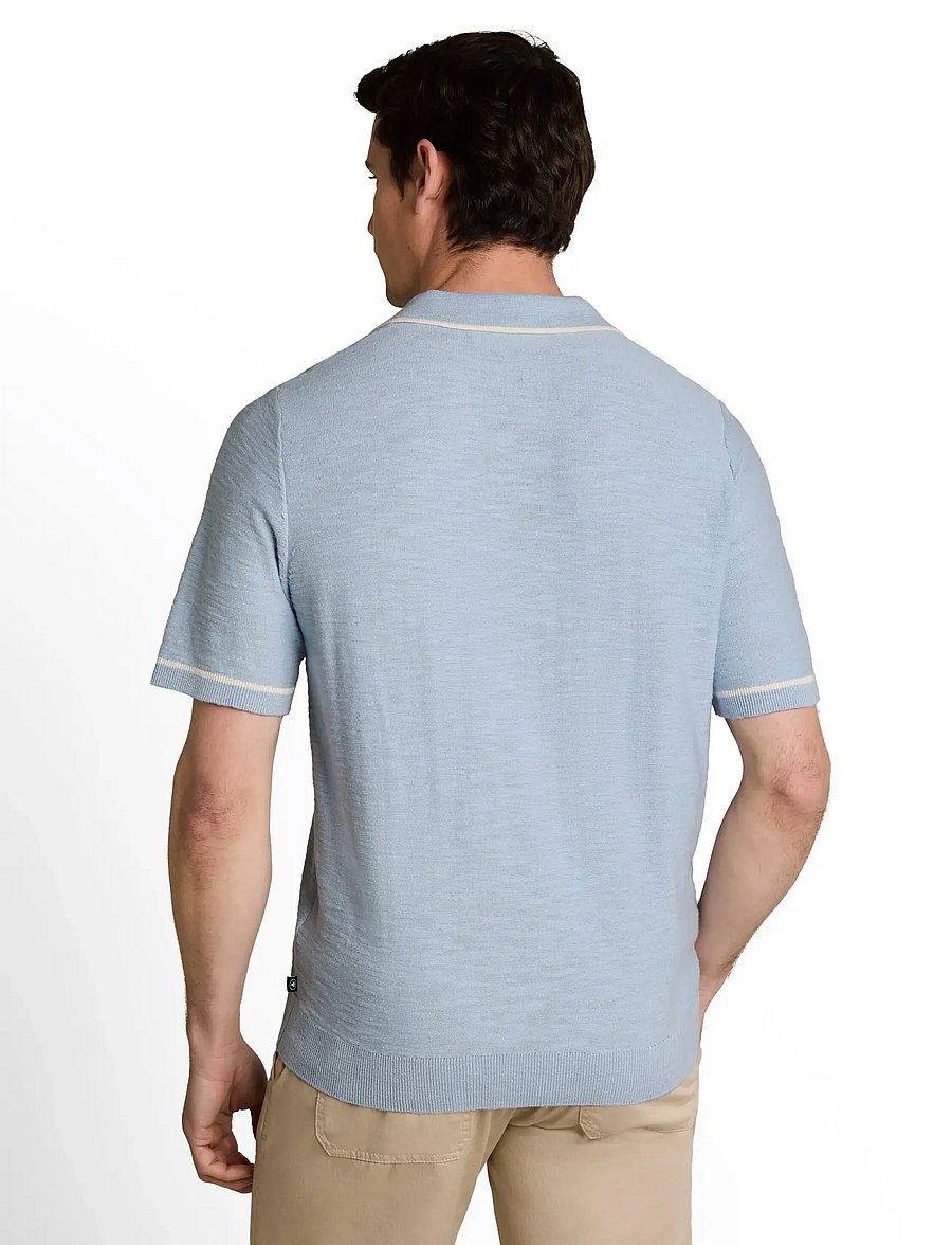 Tom Tailor - slub knit polo - kurzärmelig - light blue grey - 2