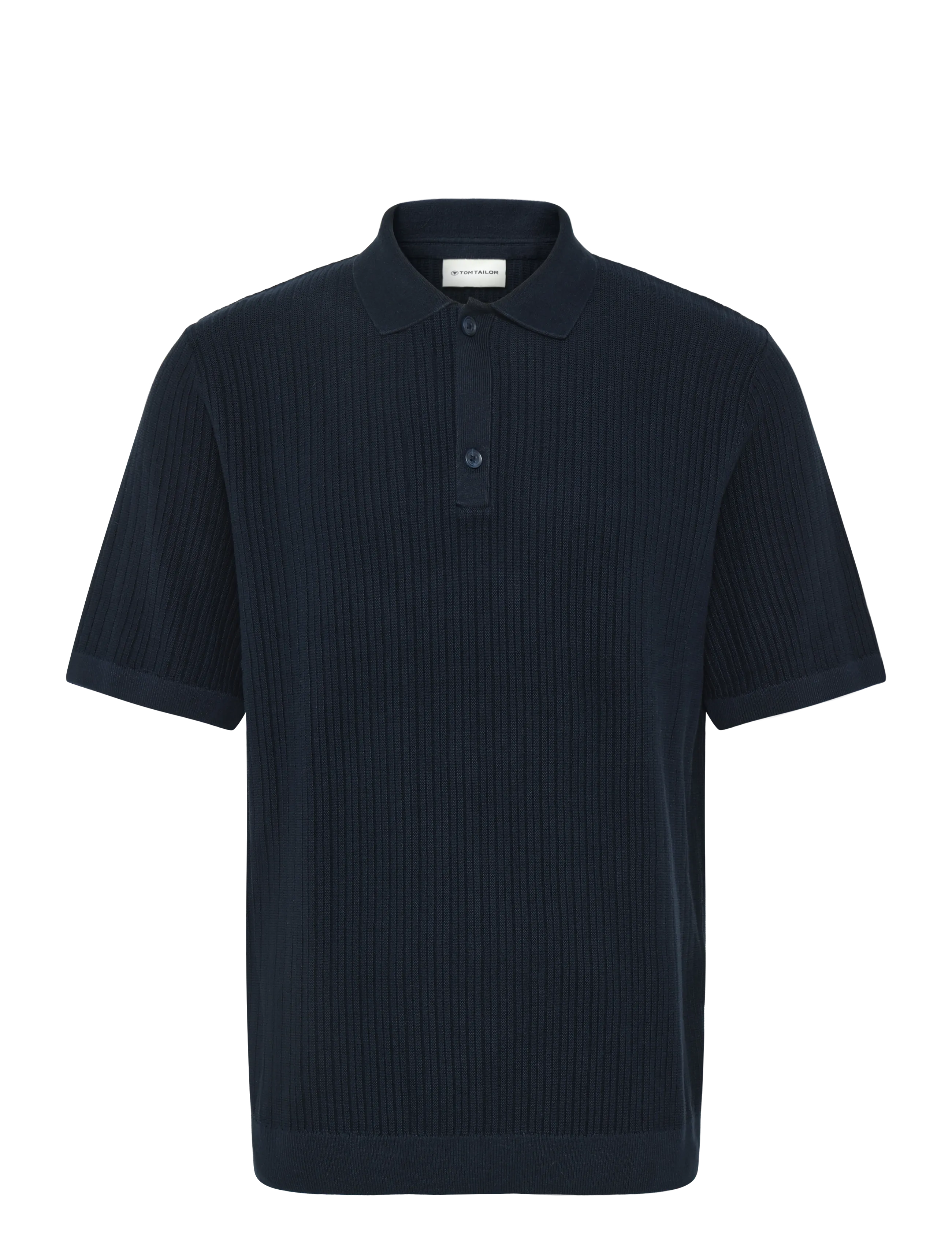 Tom Tailor structured knit polo - Knitwear - SKY CAPTAIN BLUE / navy