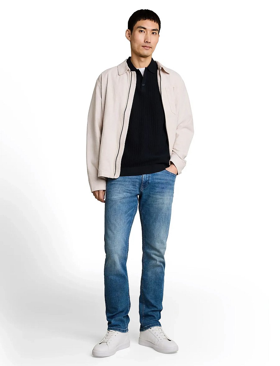 Tom Tailor - structured knit polo - polostrik - sky captain blue - 0