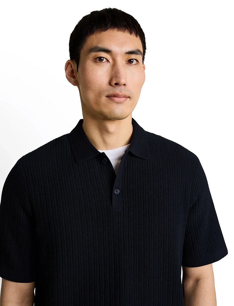 Tom Tailor - structured knit polo - polostrik - sky captain blue - 4