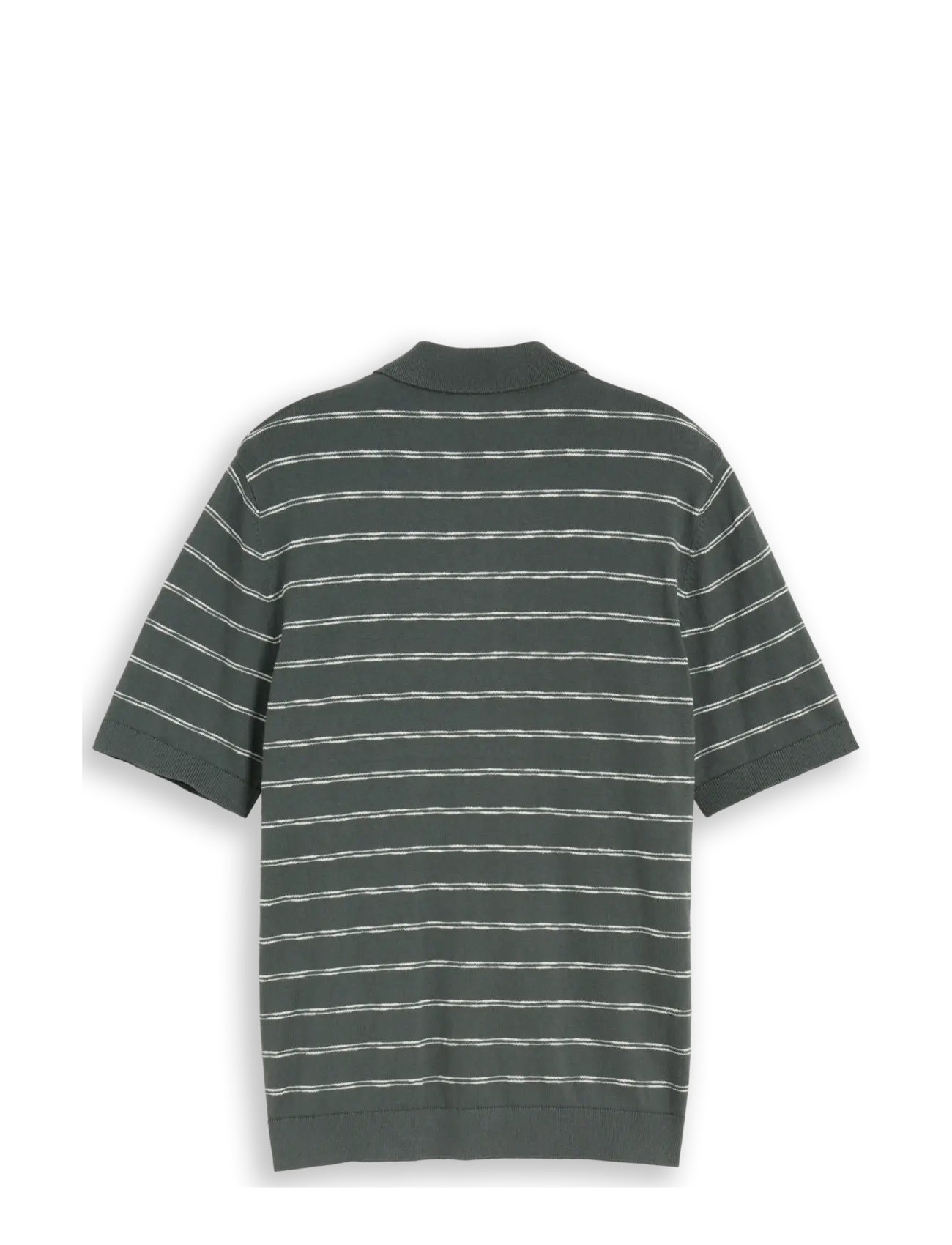 Tom Tailor - striped knit polo - stickade pikéer - darkest olive white stripe - 2