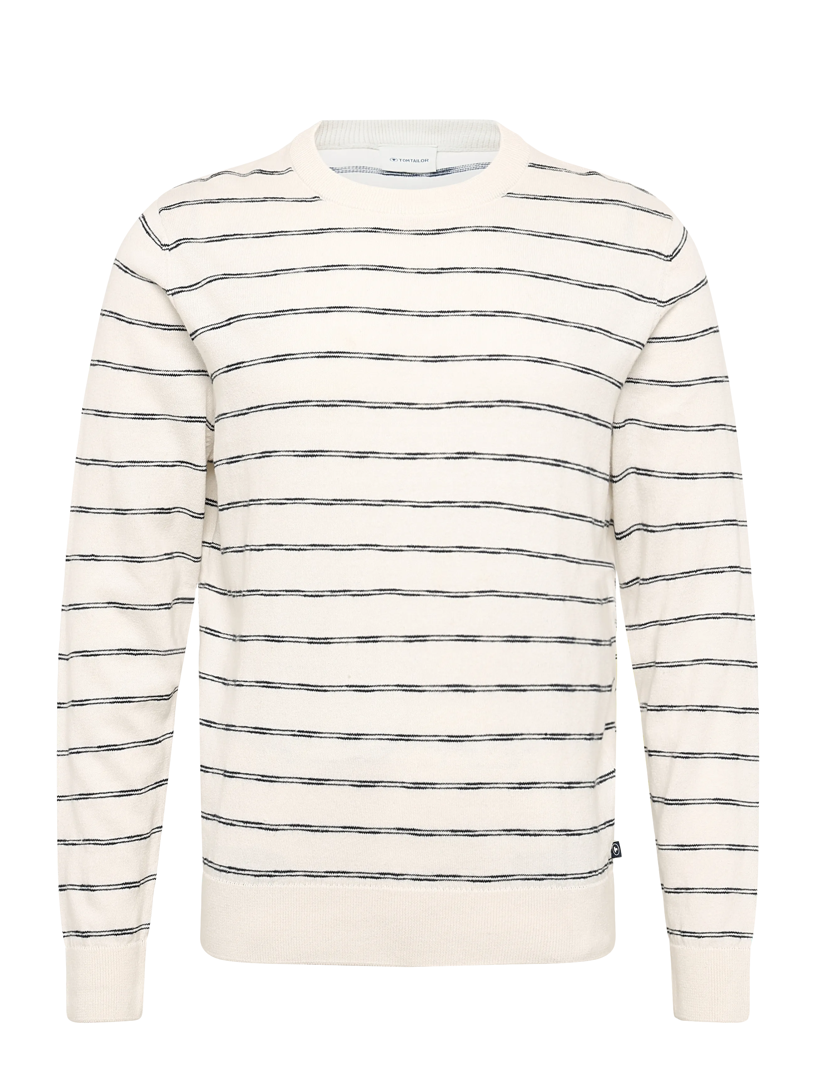 Tom Tailor striped knit pullover - Strickmode - WHITE NAVY STRIPE / white