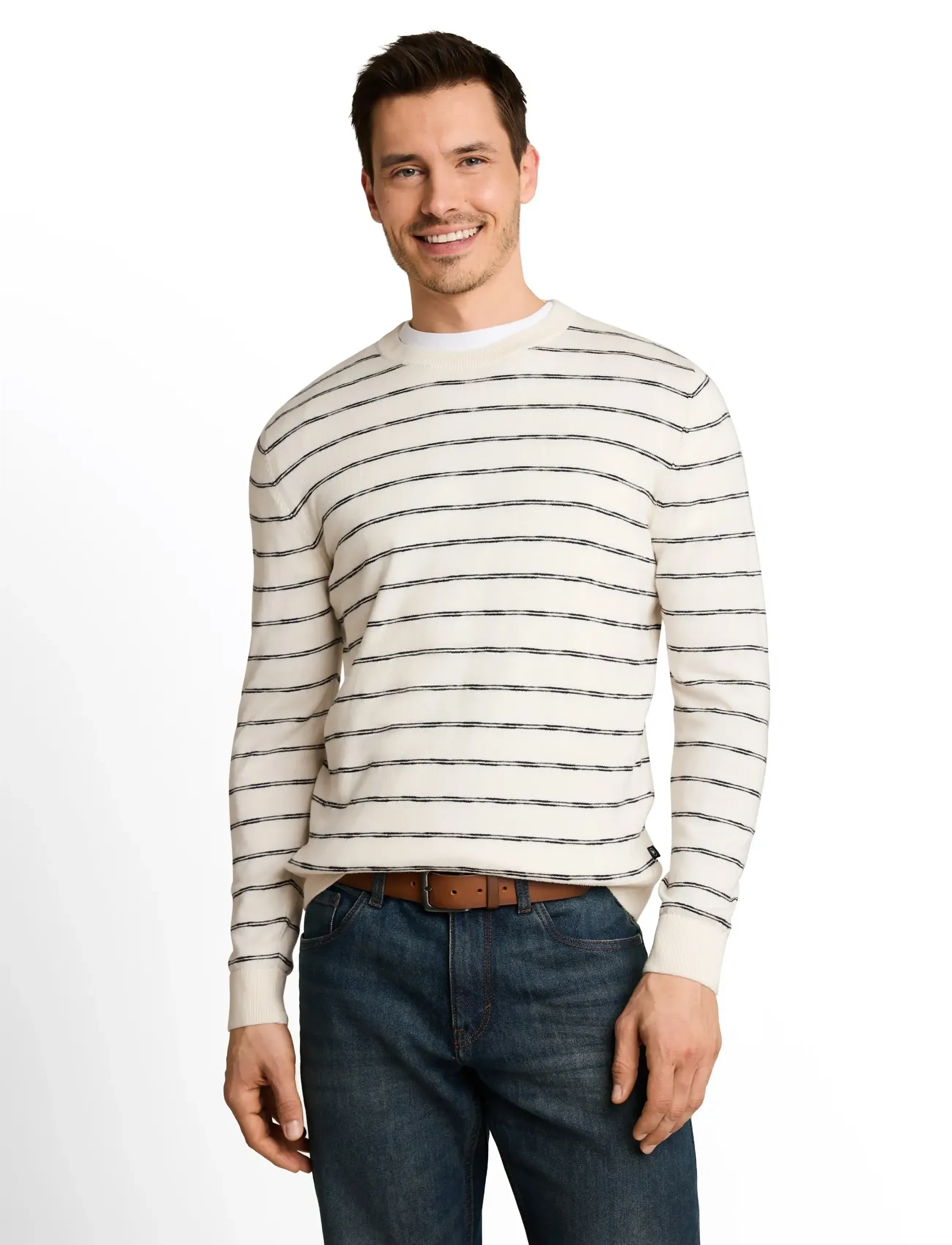 Tom Tailor - striped knit pullover - rundhals - white navy stripe - 4