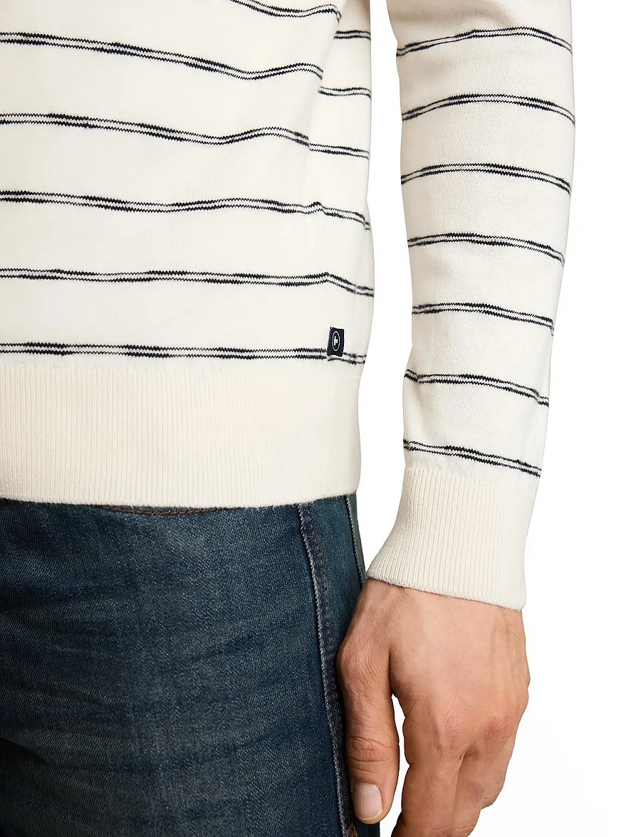 Tom Tailor - striped knit pullover - rundhals - white navy stripe - 5