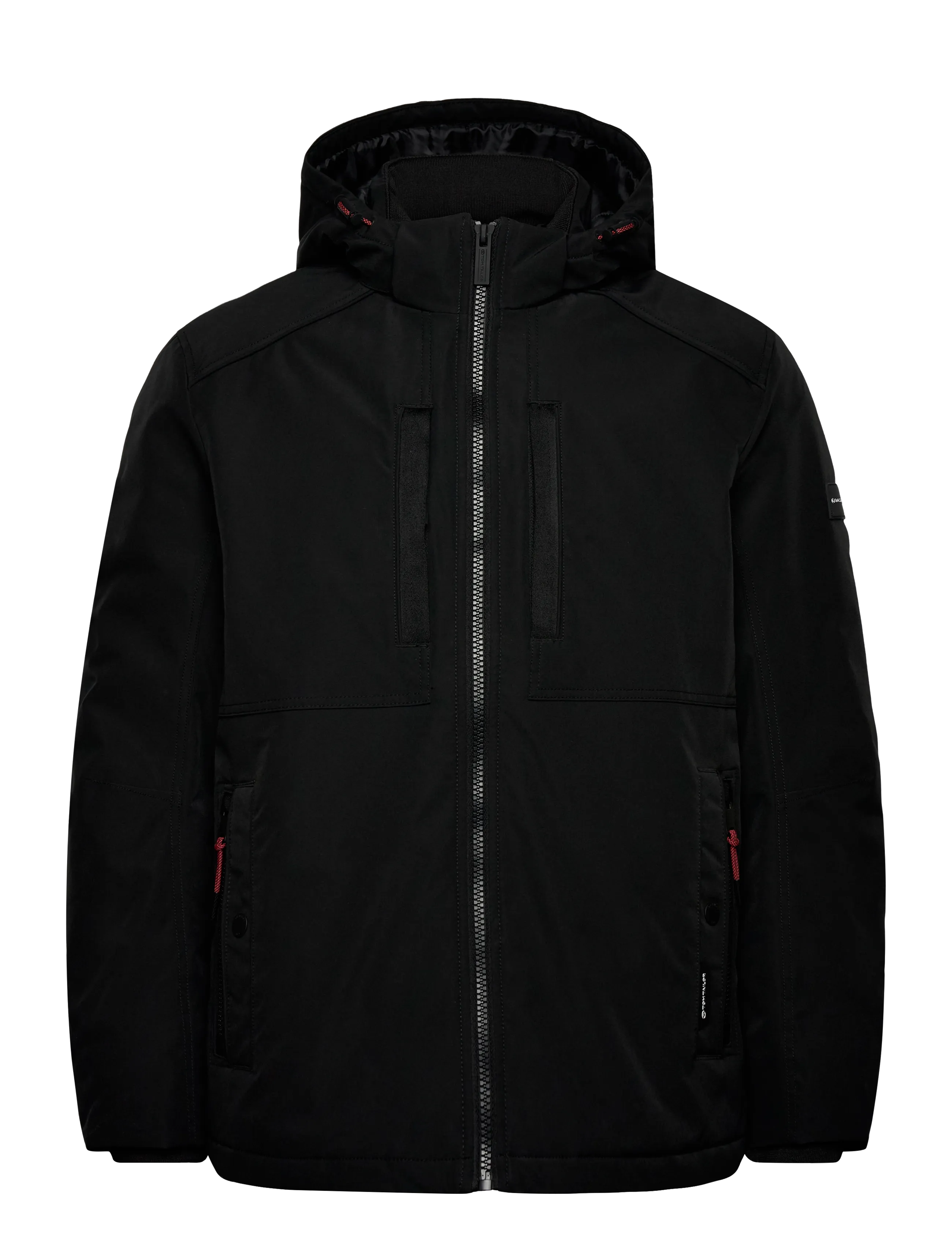 Tom Tailor padded jacket with hood - Efterårsjakker - BLACK / black