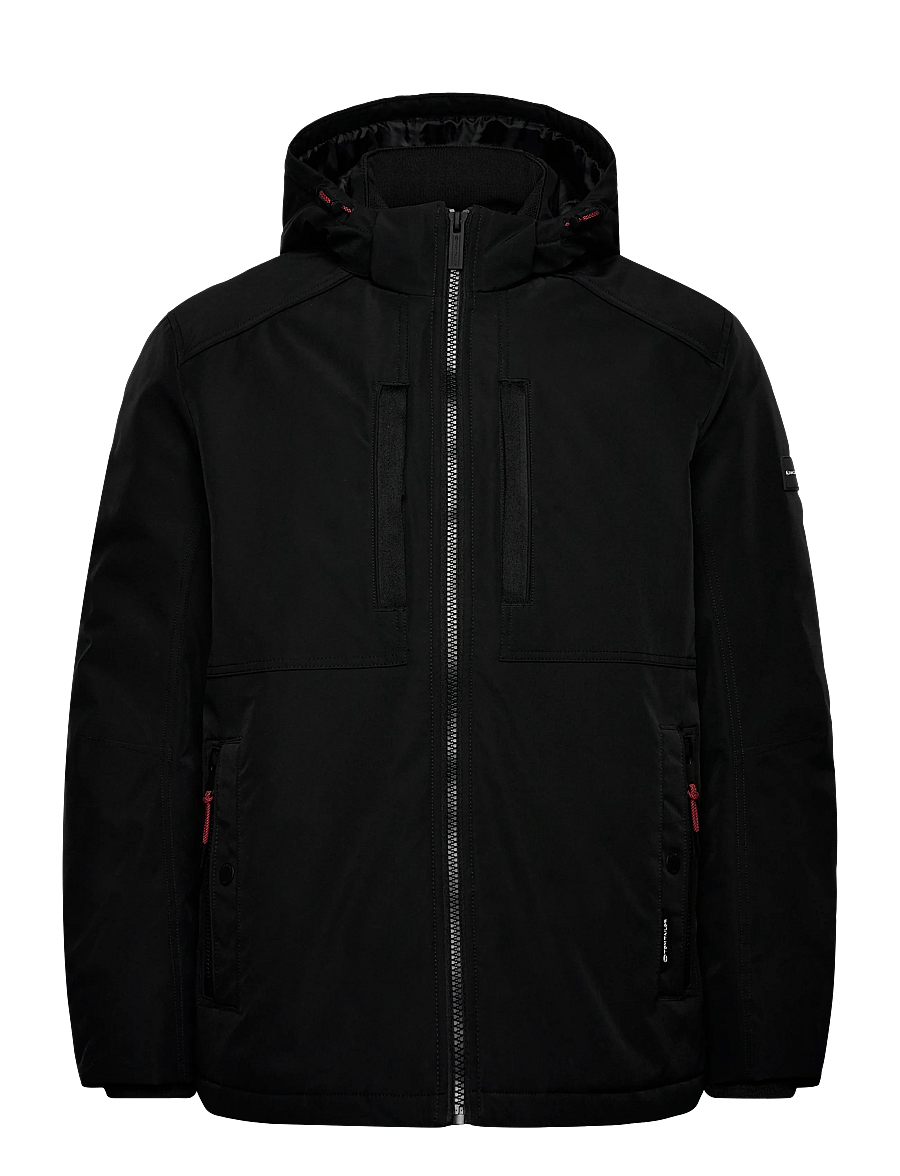 Tom Tailor - padded jacket with hood - winterjacken - black - 1