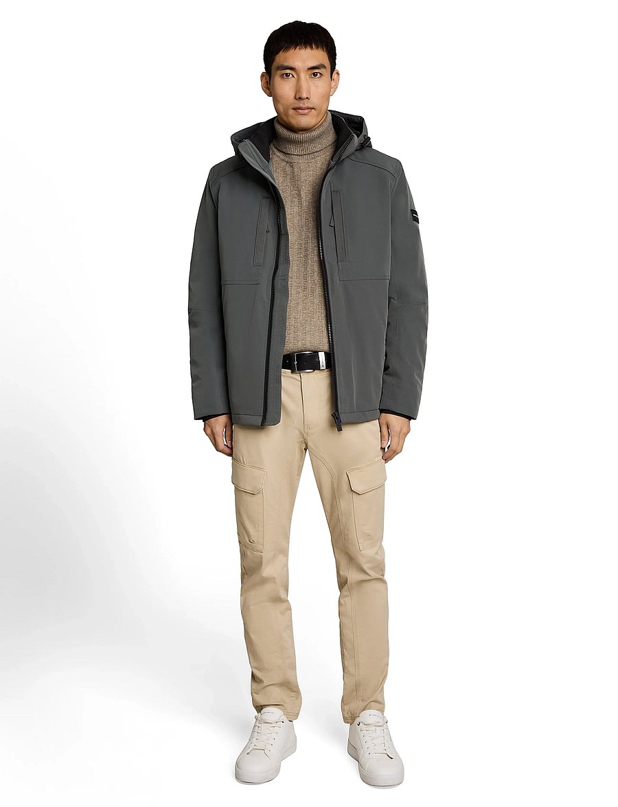 Tom Tailor - padded jacket with hood - dunjakker - darkest olive - 0