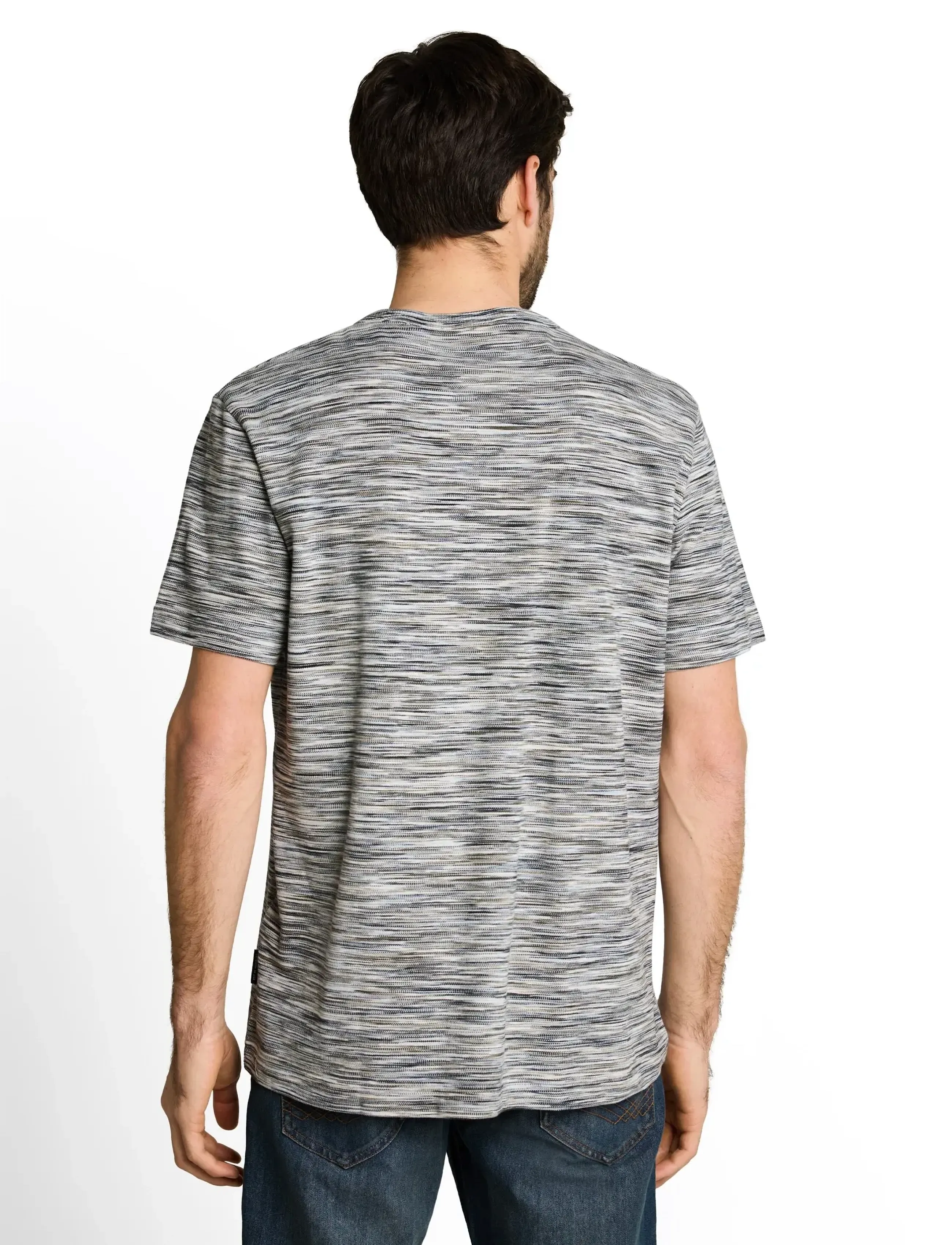 Tom Tailor - multicolored t-shirt - kurzärmelig - white green spacedye pique - 2