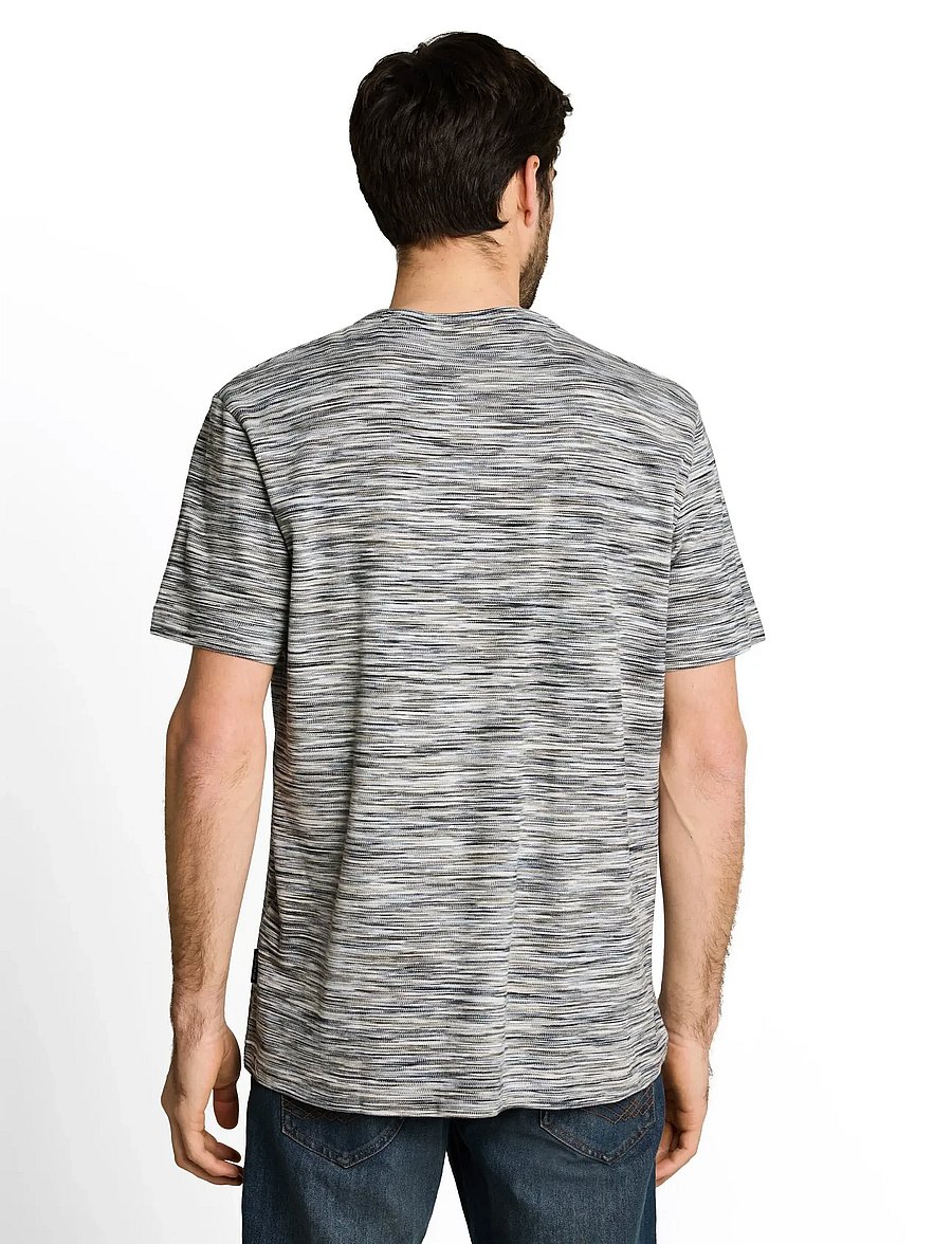 Tom Tailor - multicolored t-shirt - kurzärmelig - white green spacedye pique - 2