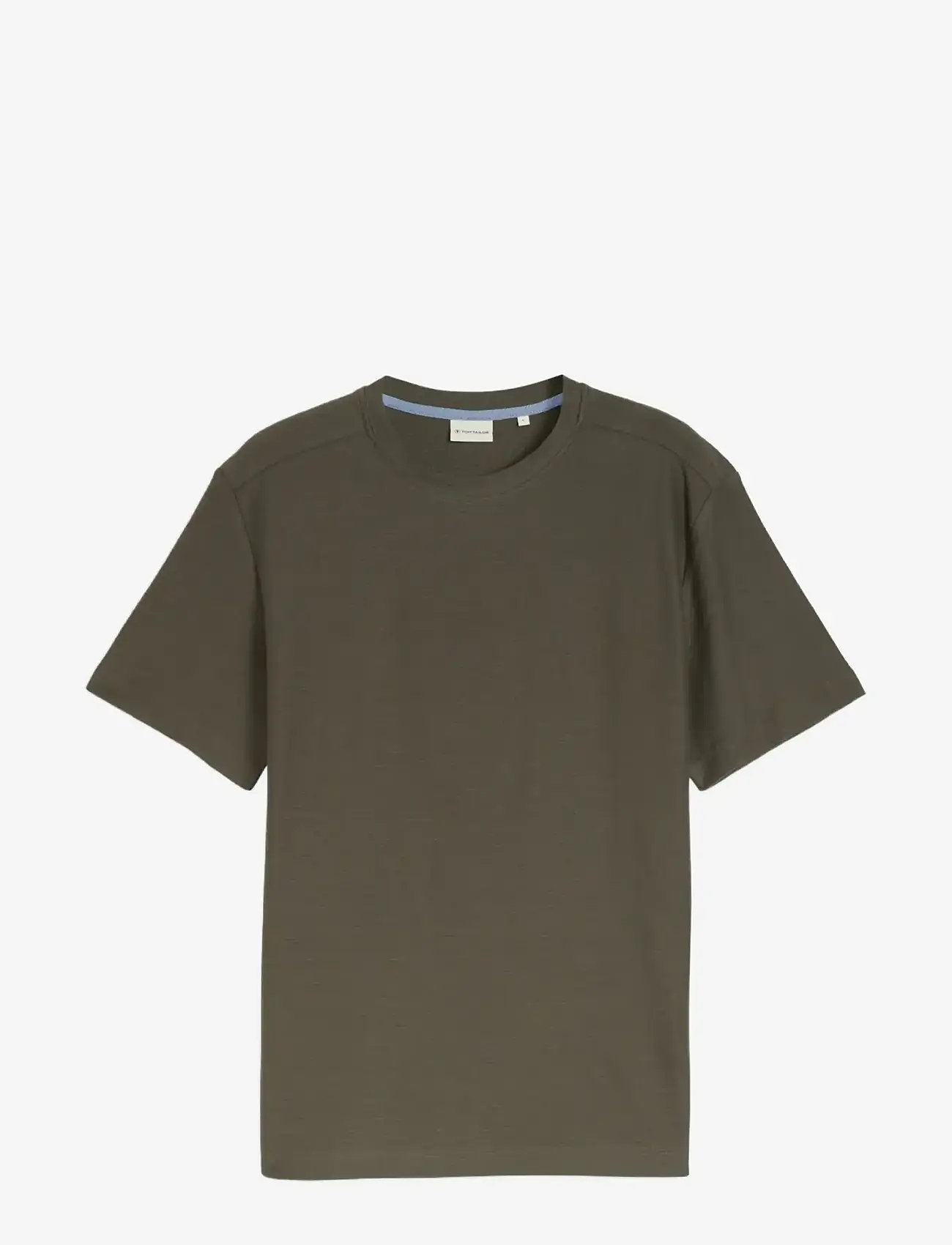 Tom Tailor - structured  t-shirt - kortærmede t-shirts - deep leaf green - 1
