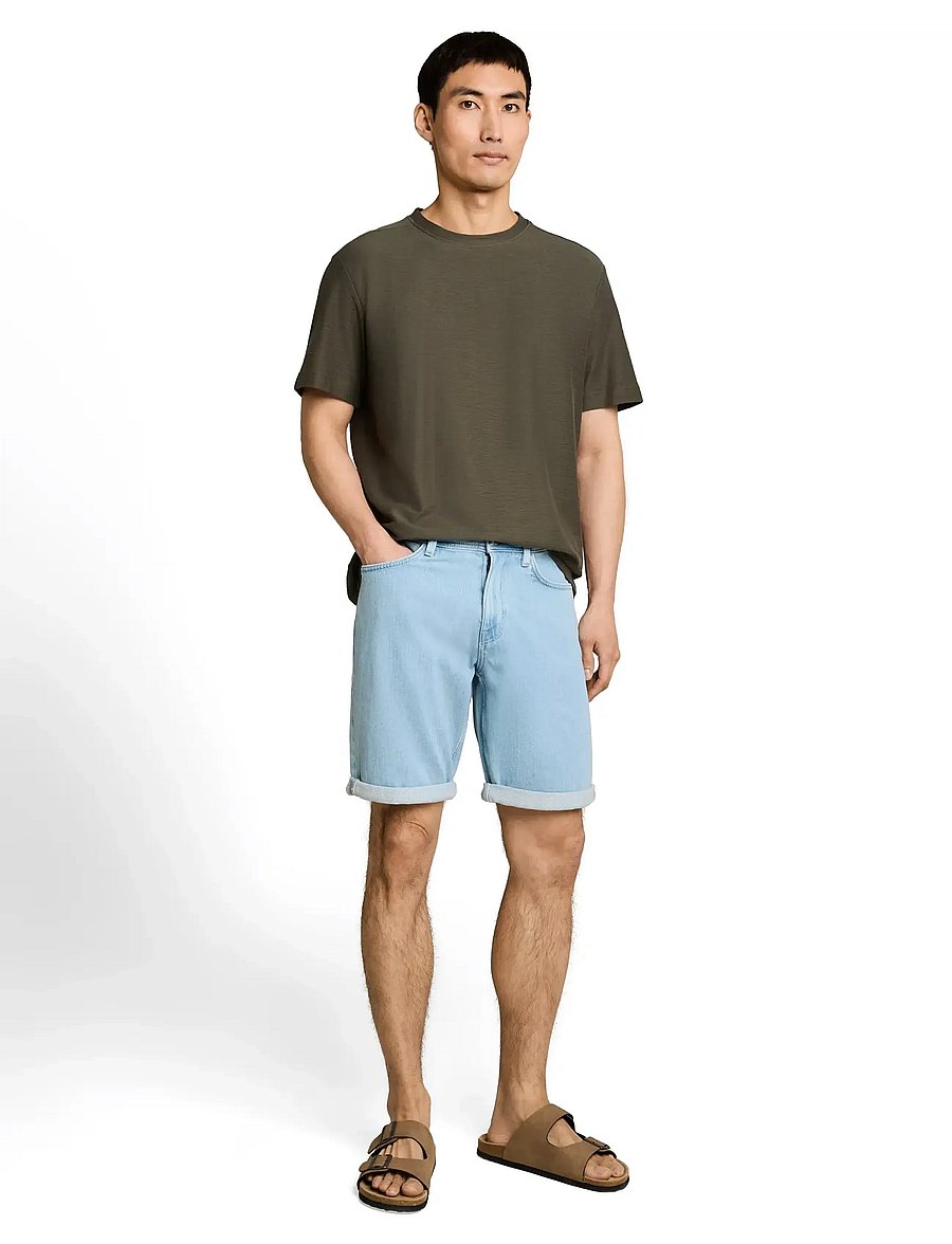 Tom Tailor - structured t-shirt - kortärmade t-shirts - deep leaf green - 0