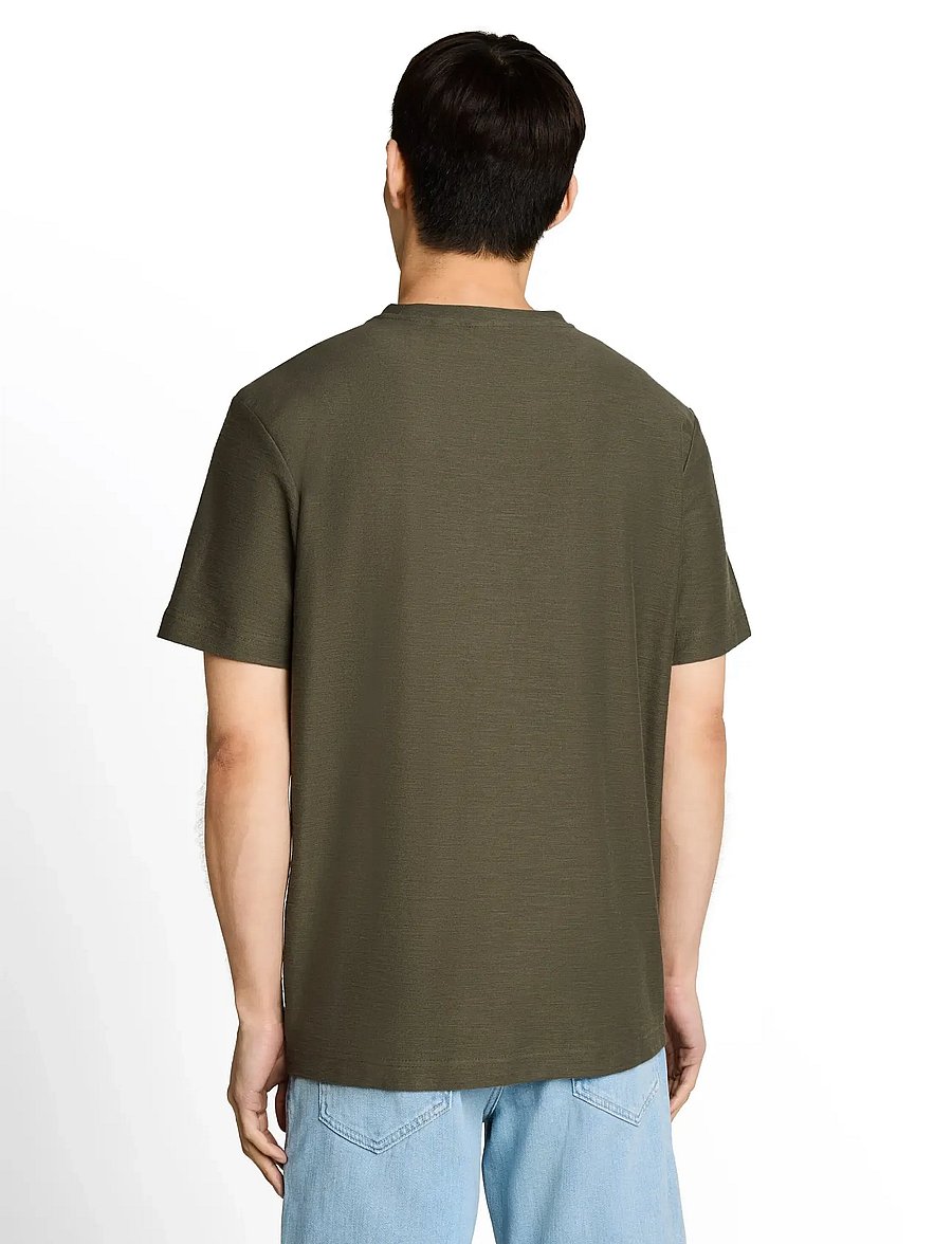 Tom Tailor - structured t-shirt - kortärmade t-shirts - deep leaf green - 2