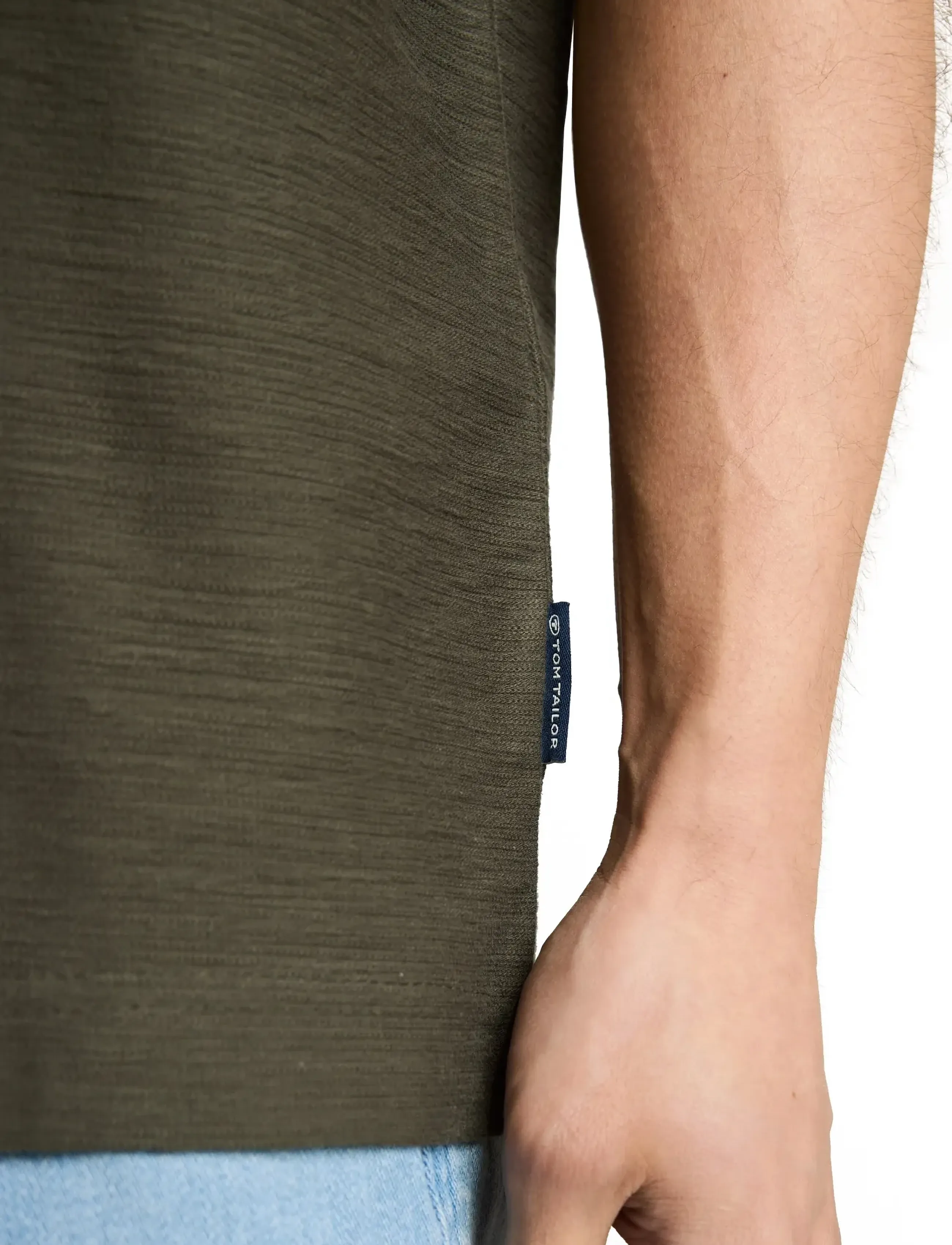 Tom Tailor - structured  t-shirt - kurzärmelig - deep leaf green - 4