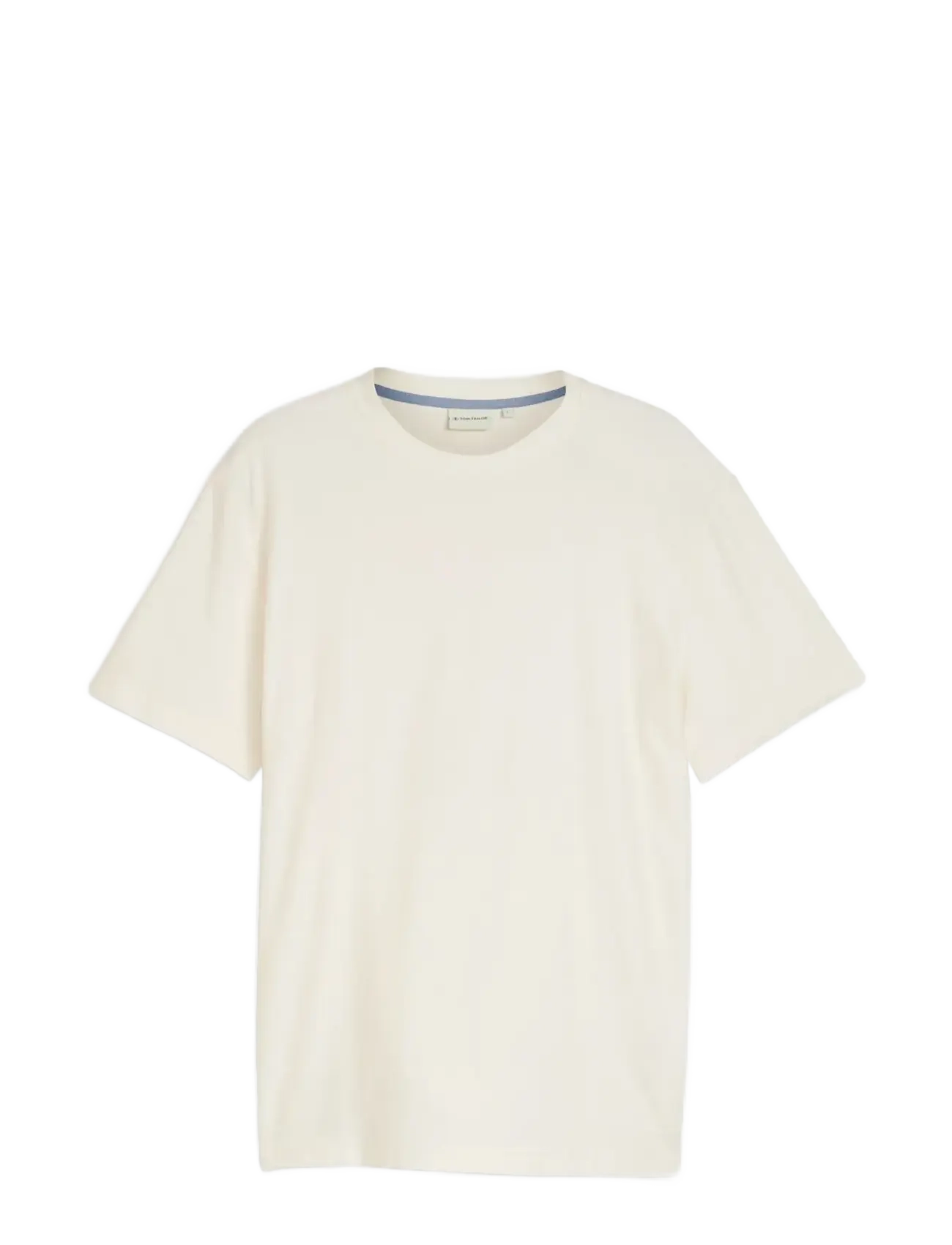 Tom Tailor structured  t-shirt - TOM TAILOR - GARDENIA WHITE / cream