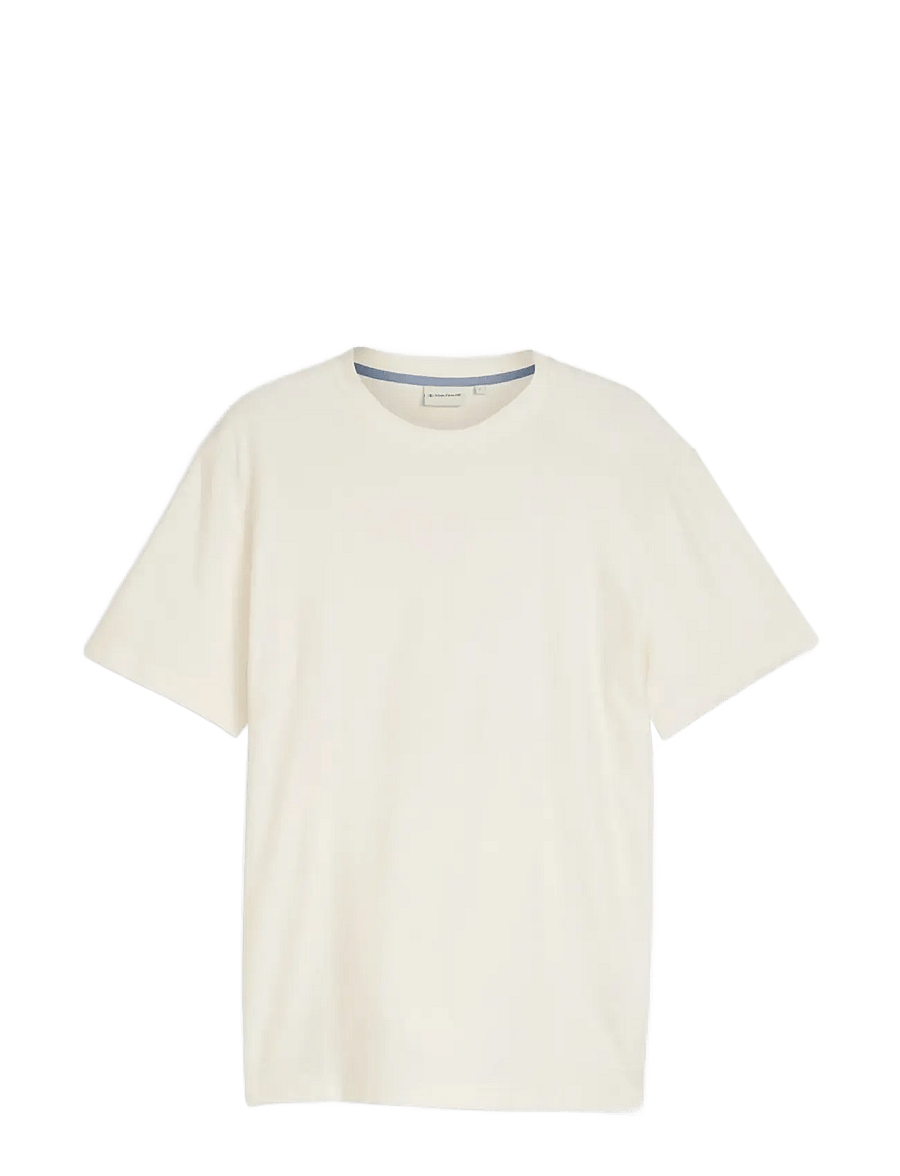 Tom Tailor - structured t-shirt - kortärmade t-shirts - gardenia white - 1