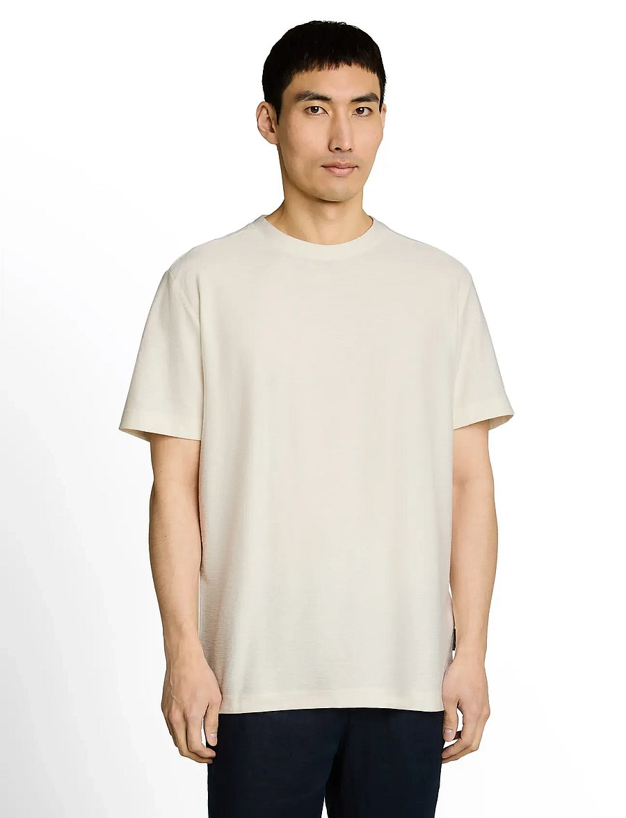 Tom Tailor - structured t-shirt - kortärmade t-shirts - gardenia white - 4