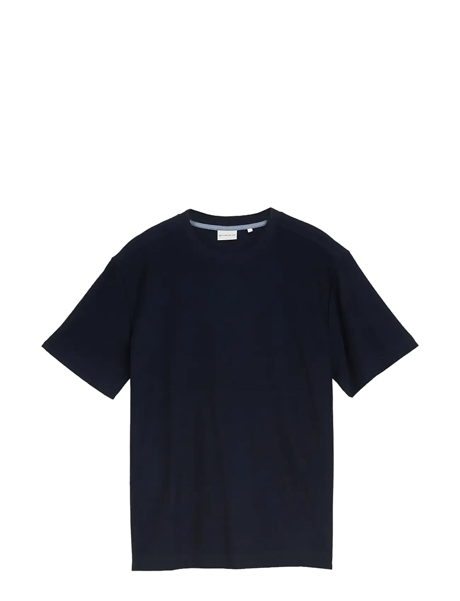 Tom Tailor - structured t-shirt - lühikeste varrukatega t-särgid - sky captain blue - 1
